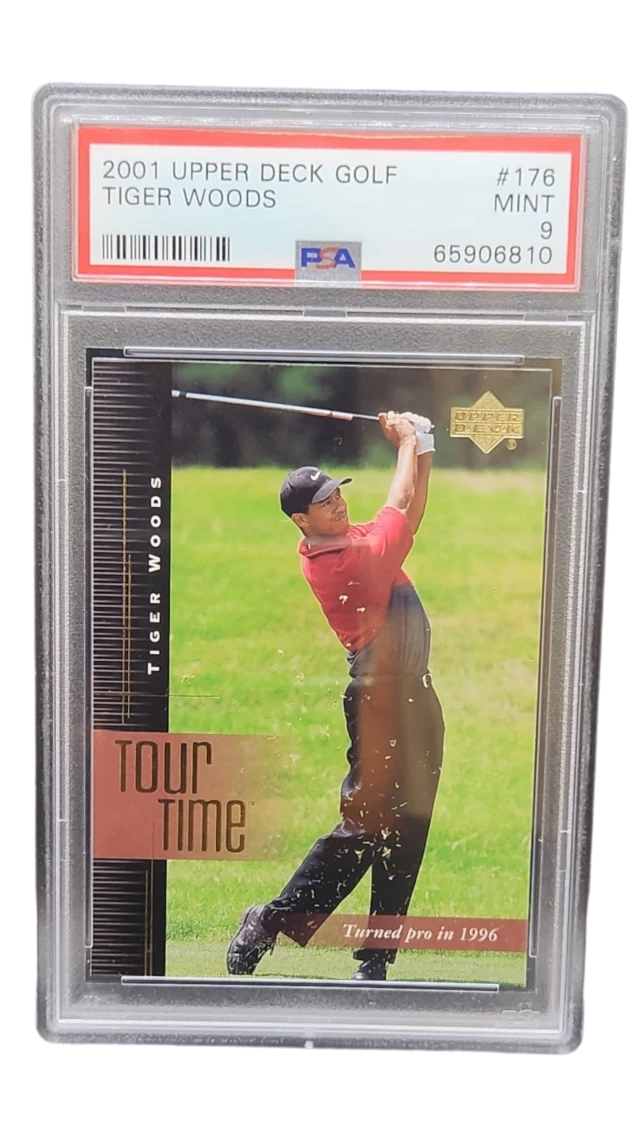 Tiger Woods Upper Deck Partnership Extension 2001 Upper Deck Golf Tiger Woods PSA 9|Golf